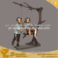 Landscape Children outdoor garden Bronze child Statue